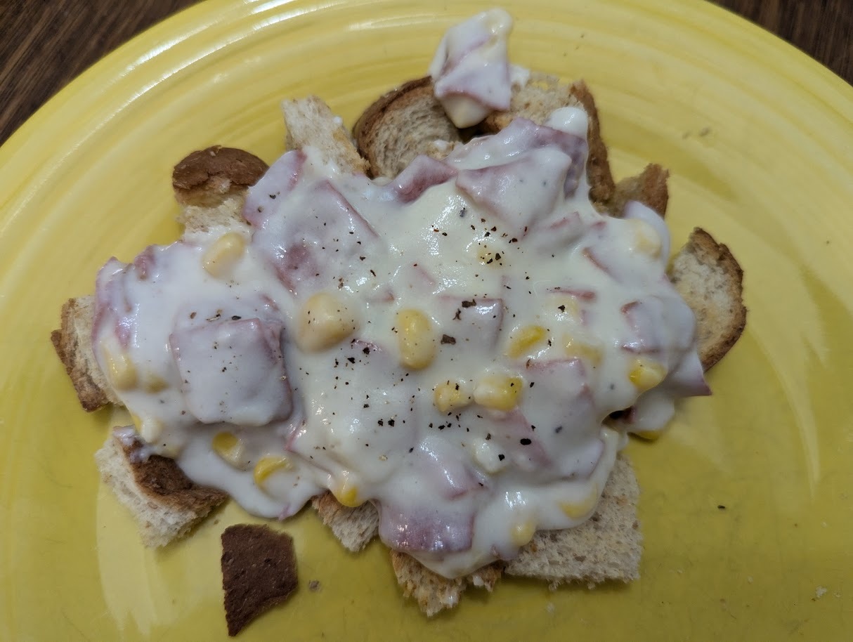 S.O.S. Sh!t on a Shingle AKA Dried Beef Gravy on Toast AKA Chipped Beef Gravy on Toast